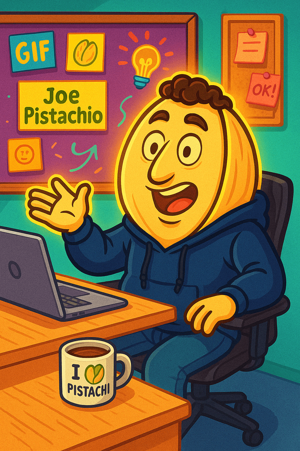 Joe Pistachio in his studio